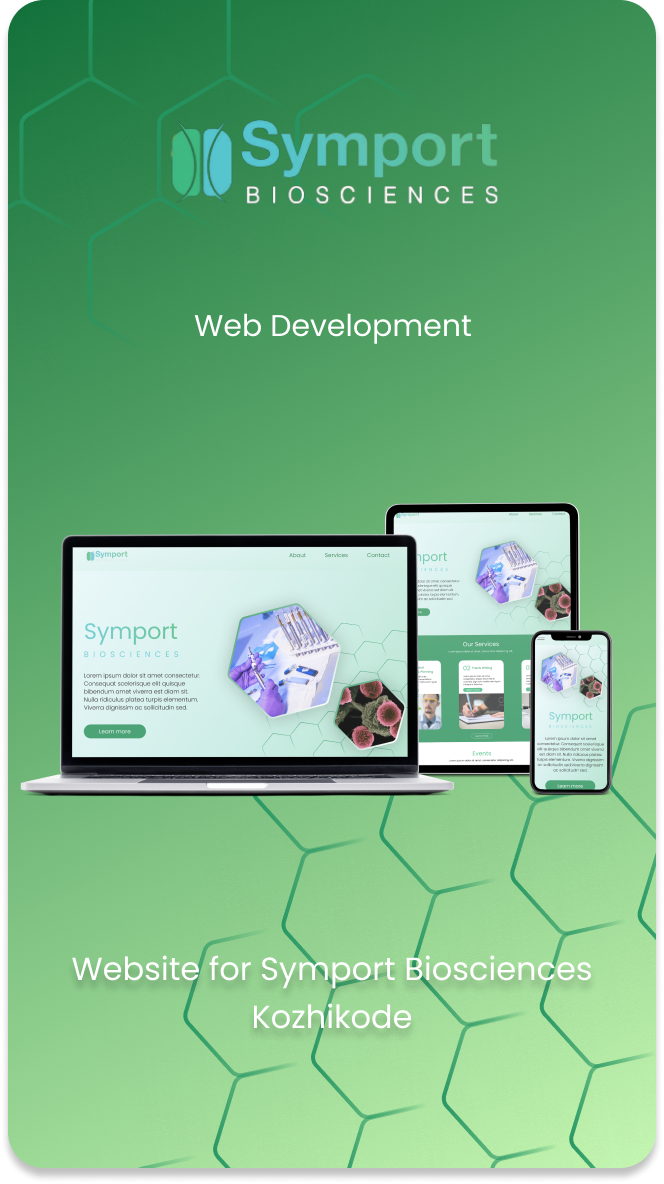 Custom Website Development for symport biosciences